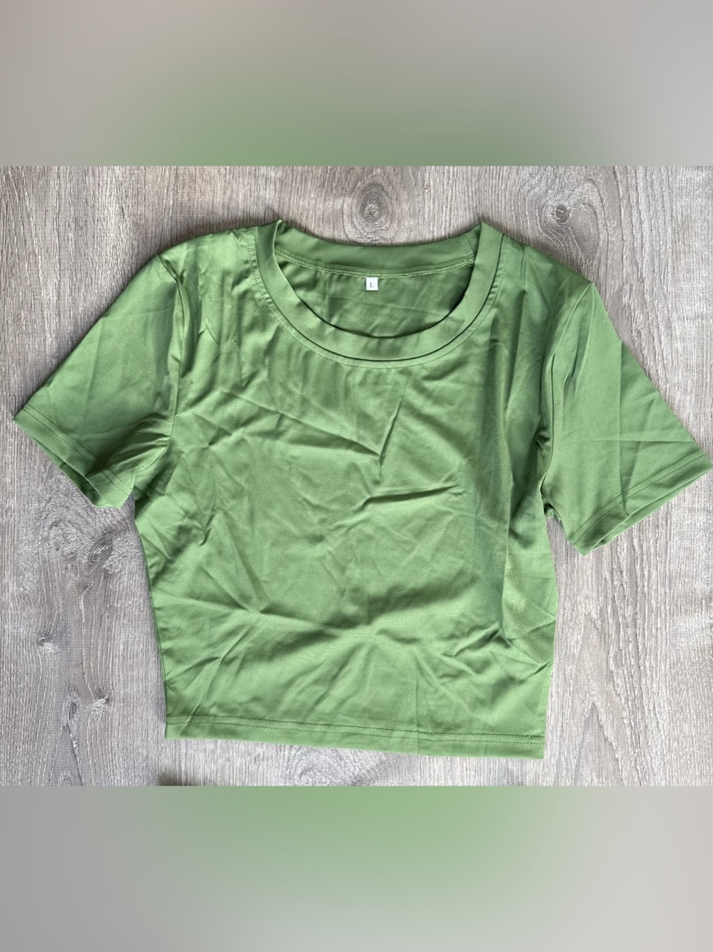 Green Ruched Two-Piece Set Like New - Picture 2 of 4